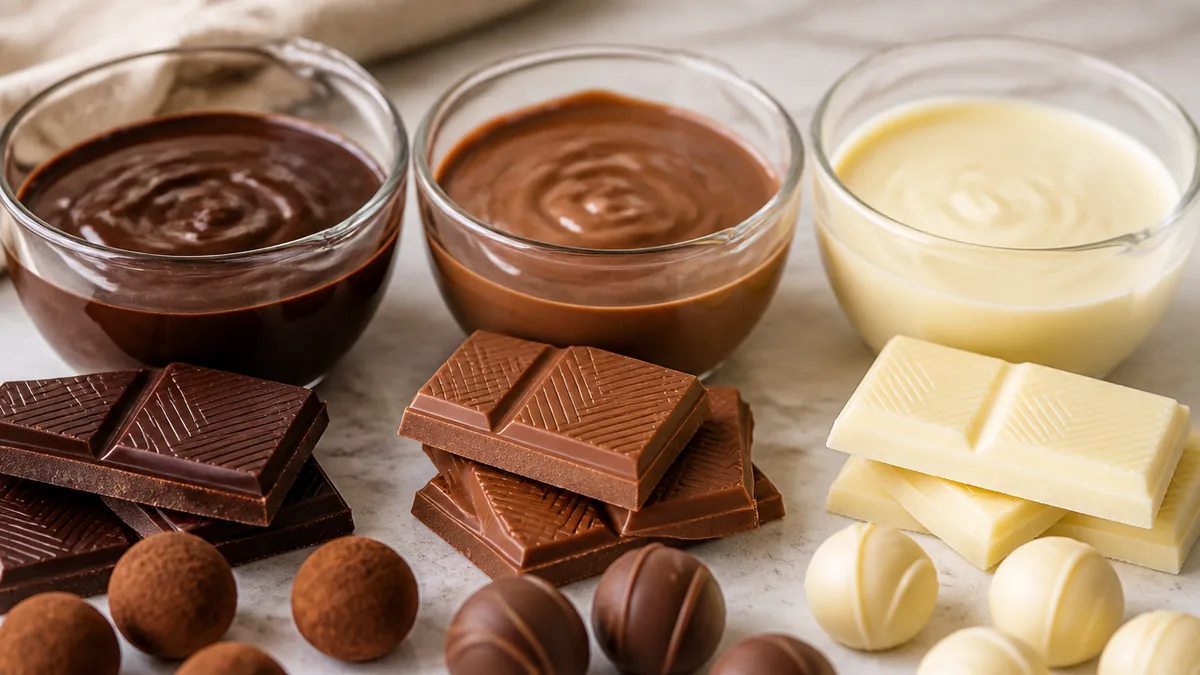 チョコの種類で温度が変わる|ダーク・ミルク・ホワイト別の数字の解説画像