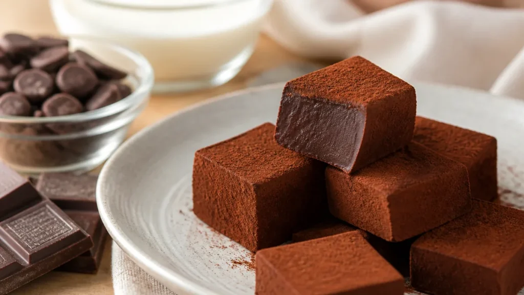 生チョコは材料2つで簡単に作れる｜板チョコと生クリームの黄金比2:1と失敗しないコツのアイキャッチ画像