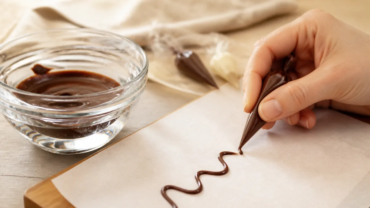 チョコペンで文字をきれいに書く方法は3つのコツ|にじみ・ガタガタを防ぐ温度と書き方を解説のアイキャッチ画像