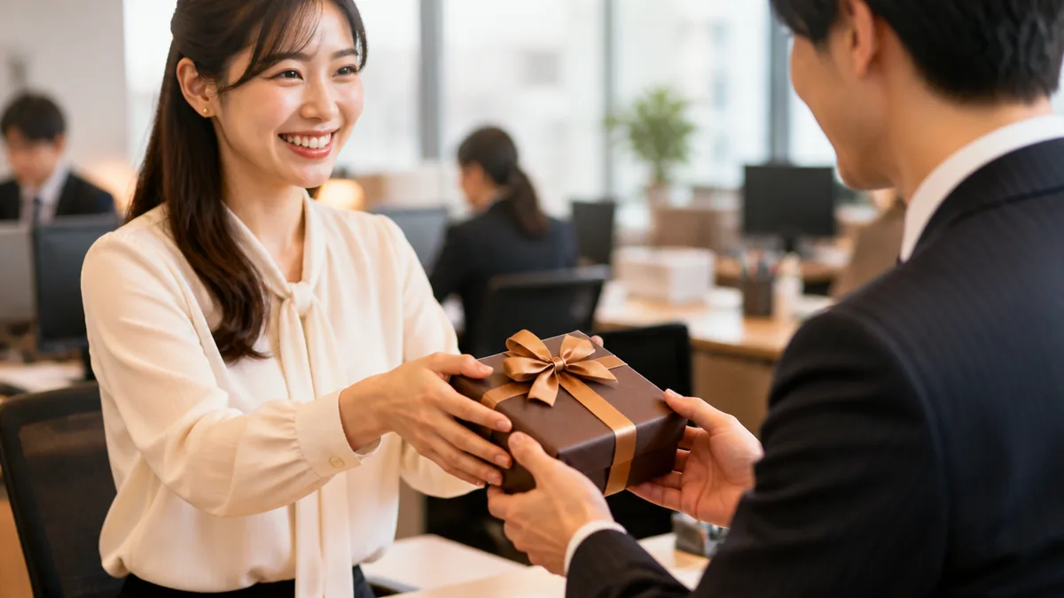 バレンタインを職場でいつ渡すかは「相手が忙しくない時間」が答えの解説画像