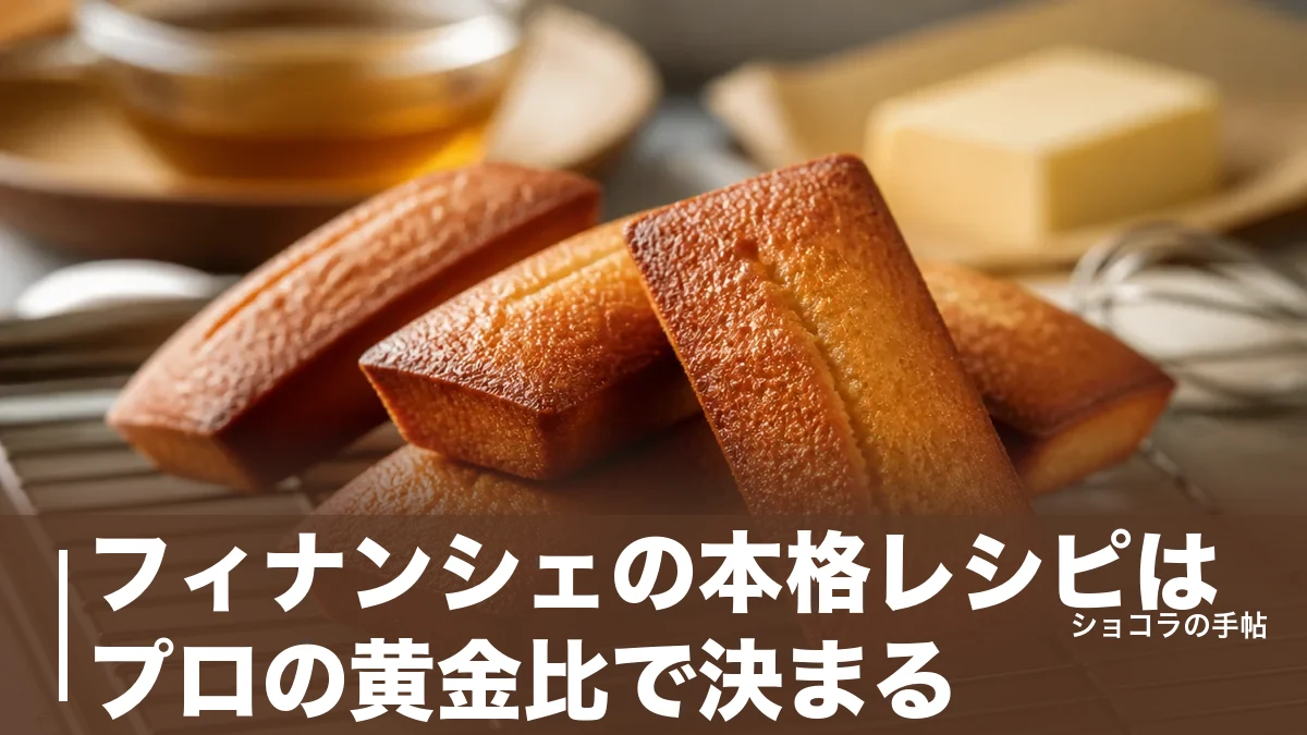 フィナンシェの本格レシピはプロの黄金比で決まる｜焦がしバターの温度と焼成のコツを解説のアイキャッチ画像